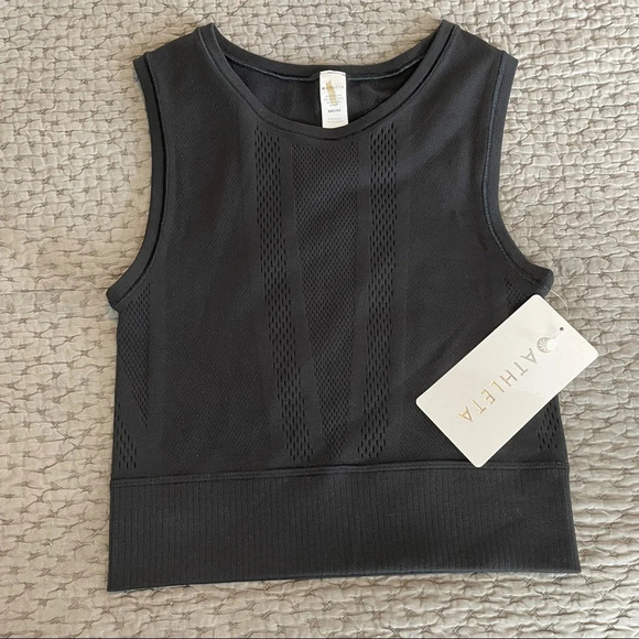 NWT Athleta Mudra Crop Tank in Black Size XXS/XS - Picture 5 of 12